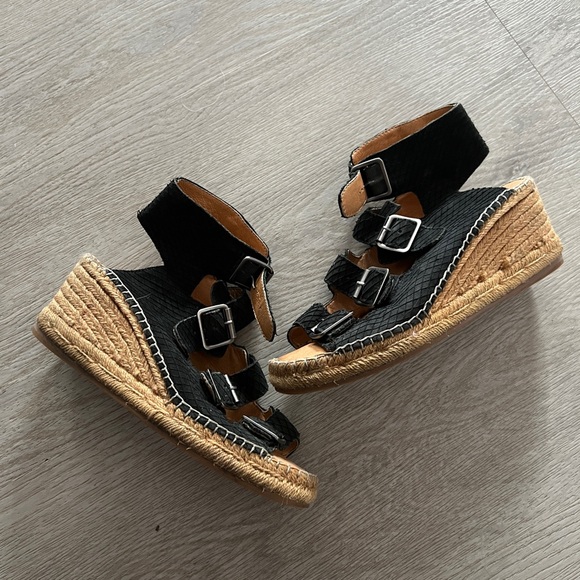 Anthropologie Kelsey dagger Brooklyn island espadrille buckle wedges - Picture 3 of 14